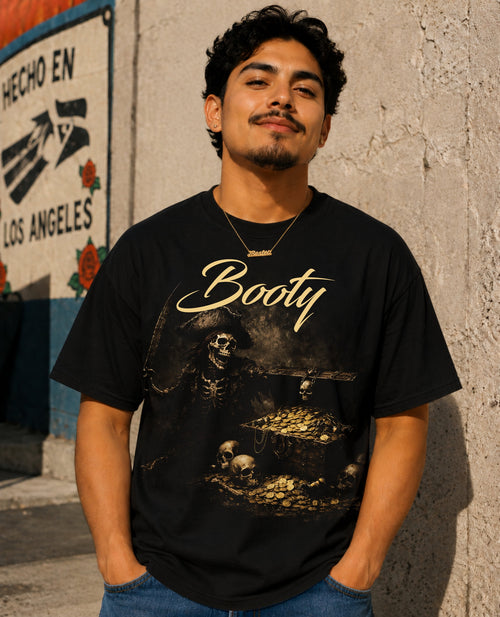 Booty T-Shirt shown on male model