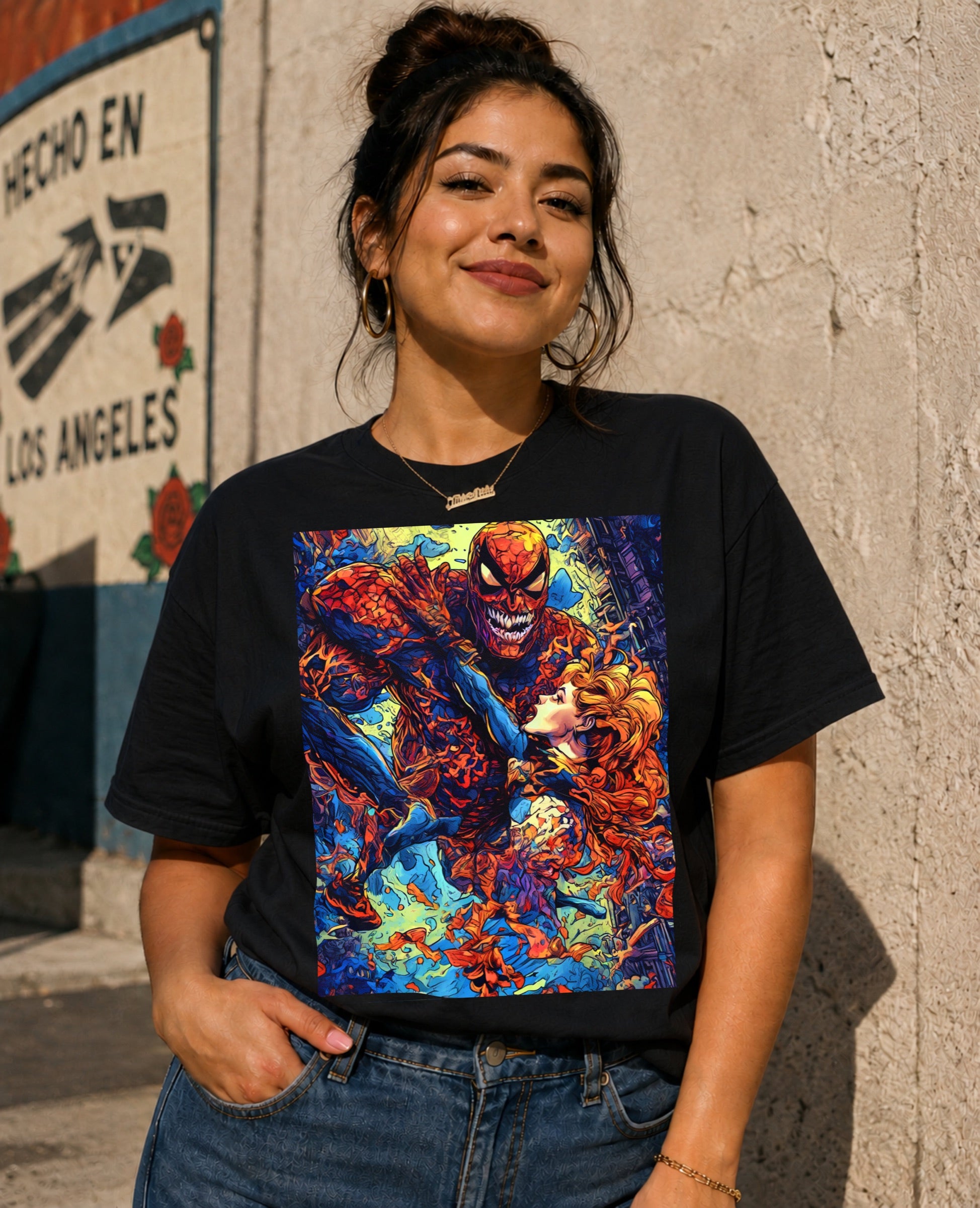 My Evil Hero T-Shirt shown on female model
