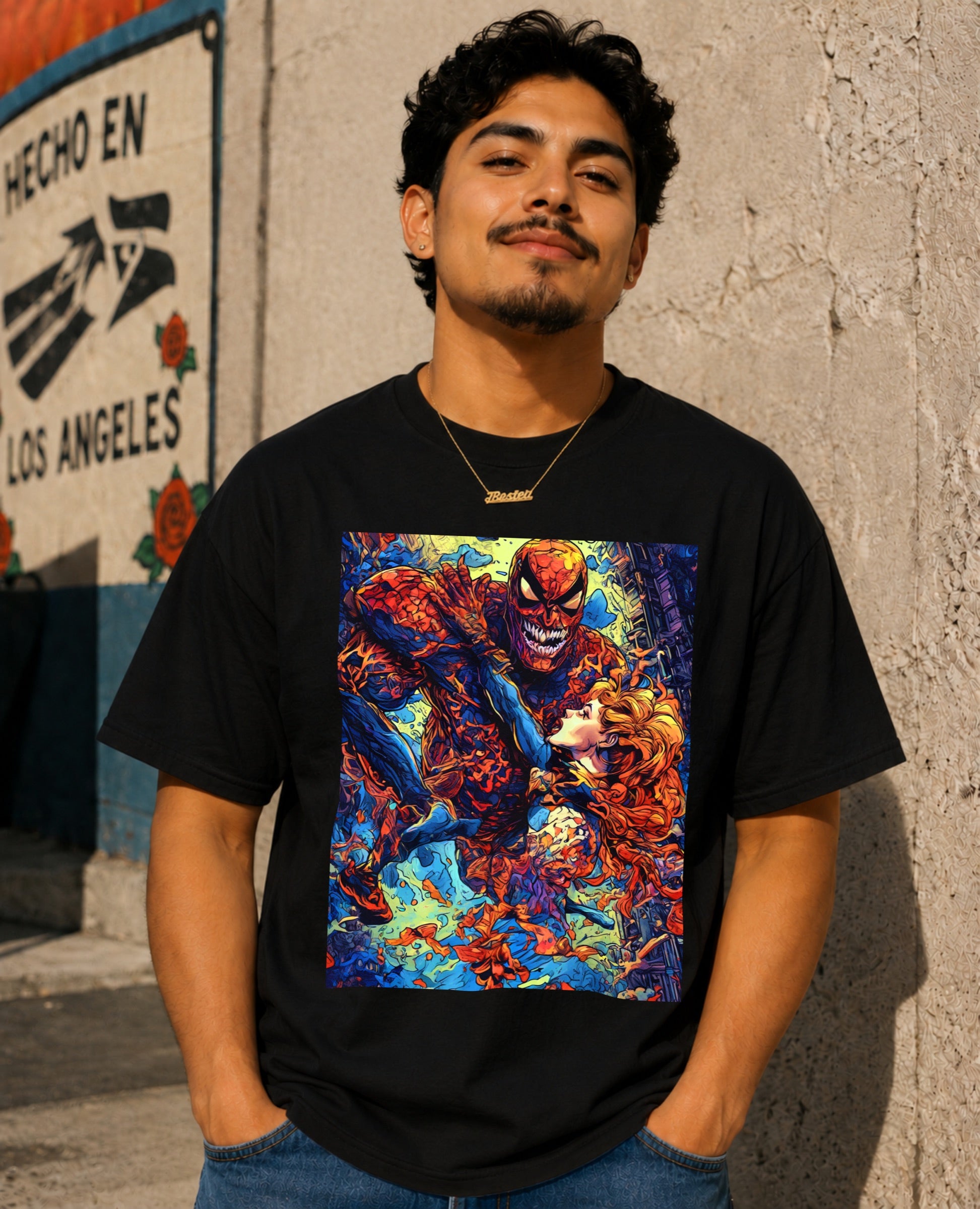 My Evil Hero T-Shirt shown on male model